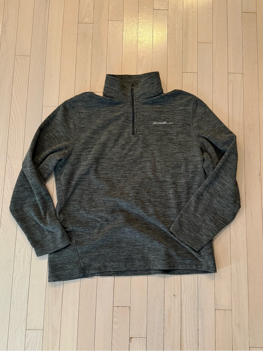 Men's Eddie Bauer Quarter-Zip Pullover Sweater - Heather Charcoal